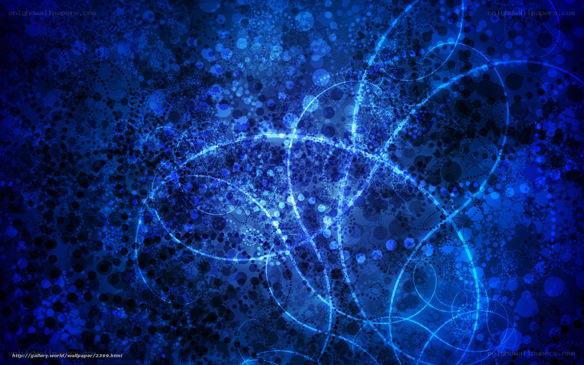 Blue abstract particle swirl