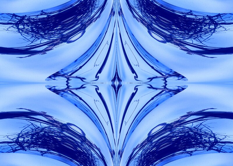 Blue Abstract Pattern — Calm, Reflection