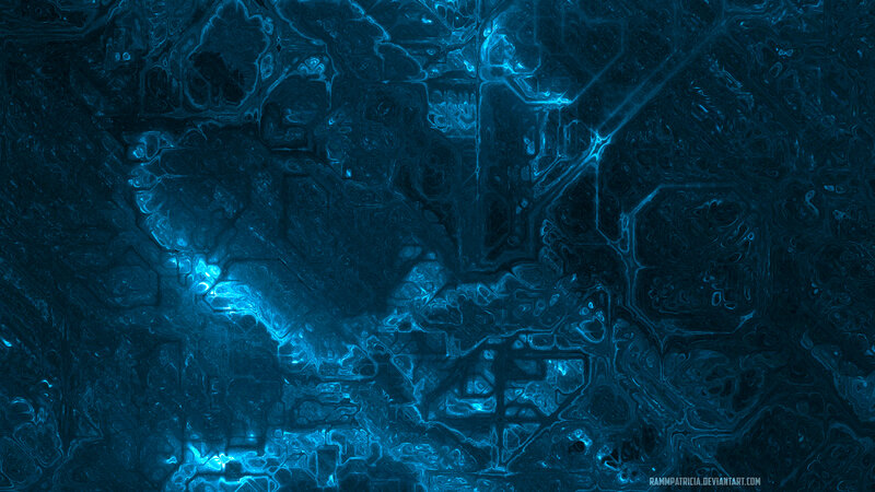 Blue Abstract Pattern — Dark, Digital Art