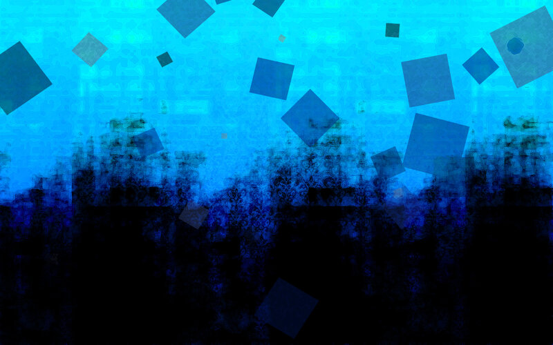 Blue Abstract Pattern — Dark, Squares