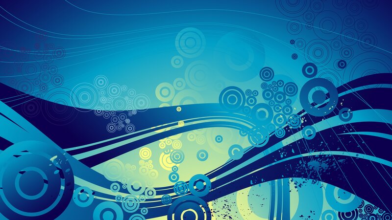 Blue Abstract Pattern — Dynamic, Circles, Waves