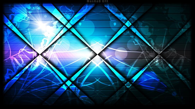 Blue Abstract Pattern — Energetic, Digital Art
