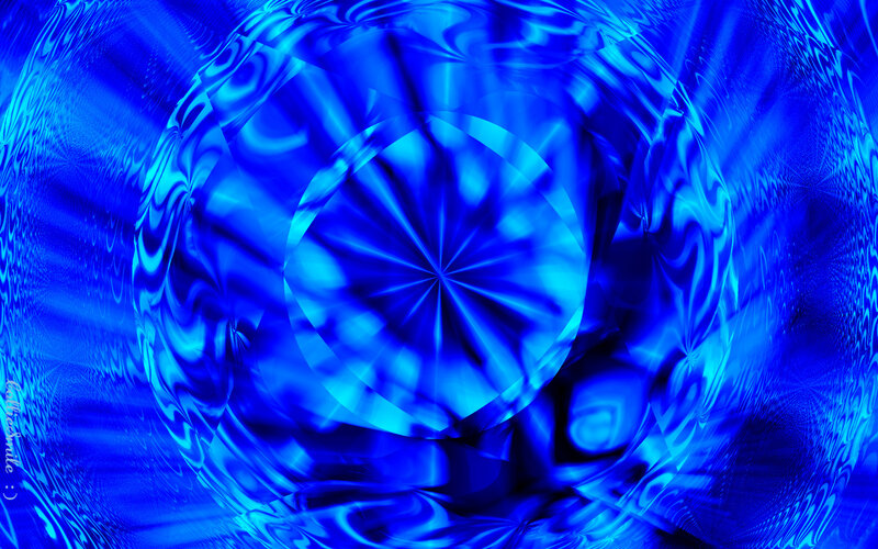 Blue Abstract Pattern — Hypnotic, Circle
