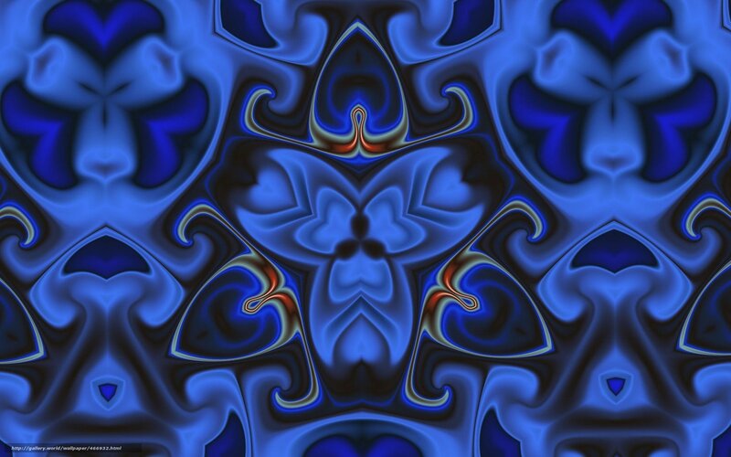 Blue Abstract Pattern — Hypnotic, Swirls, Symmetry