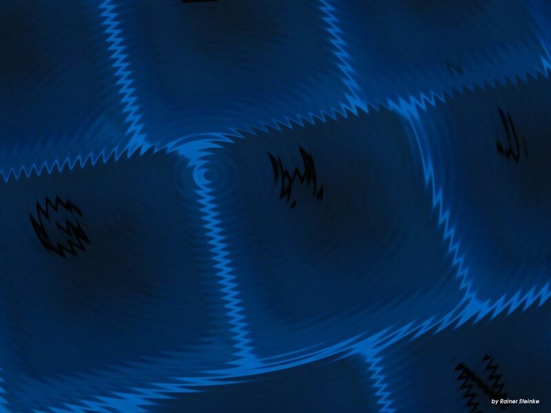 Blue Abstract Pattern — Hypnotic, Zigzag Lines