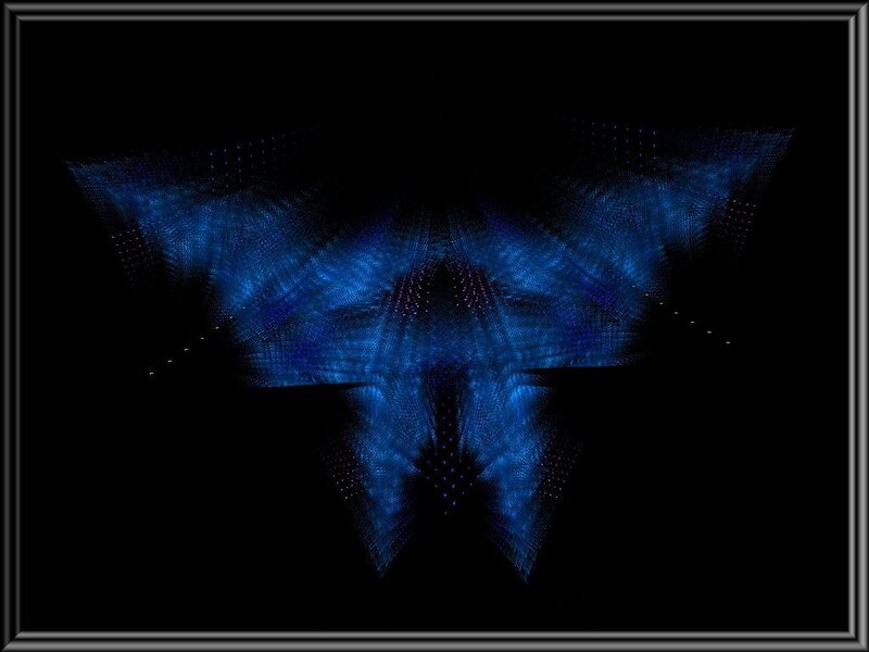 Blue Abstract Pattern — Mysterious, Digital Art