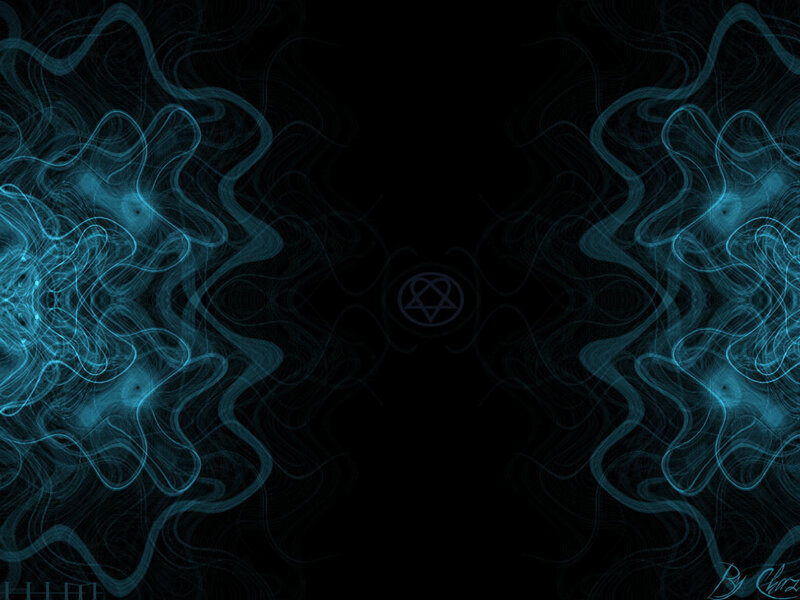 Blue Abstract Patterns — Black
