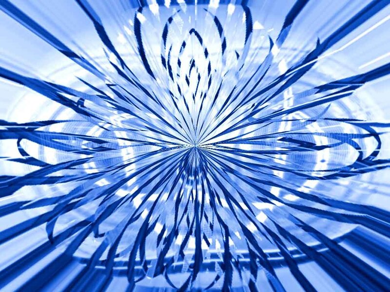 blue abstract radial pattern