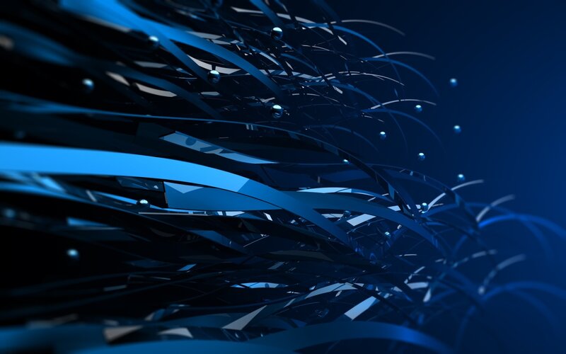 Blue Abstract Ribbons — Dynamic