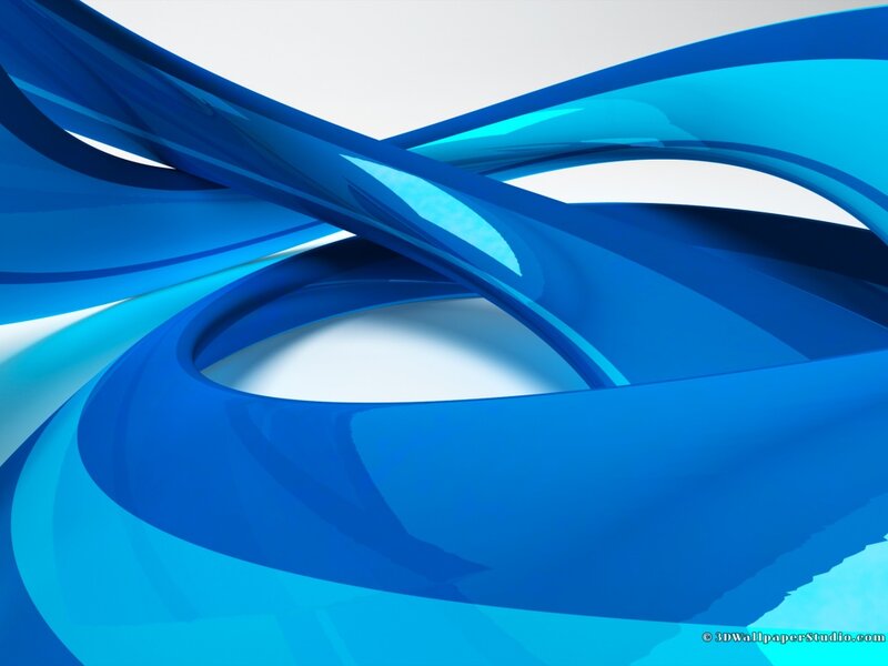 Blue Abstract Ribbons