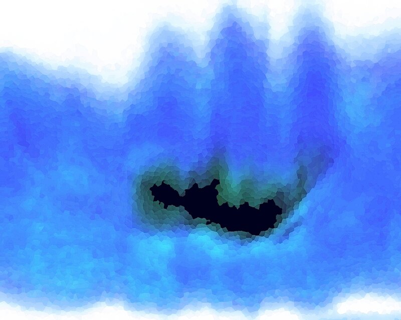 Blue Abstract Shape — Calm