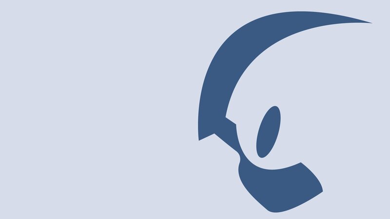 Blue Abstract Shape — Calm, Vector Art