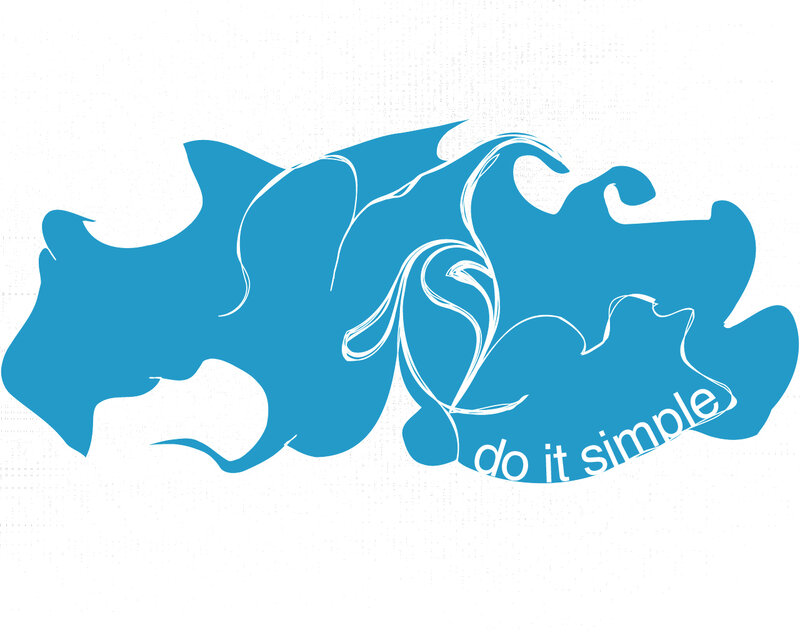 Blue Abstract Shape — Minimalist
