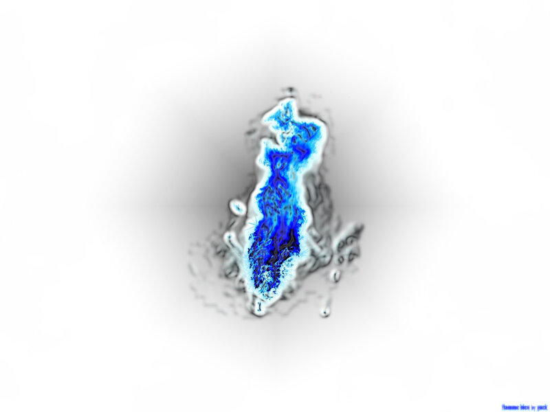 blue abstract shape on white