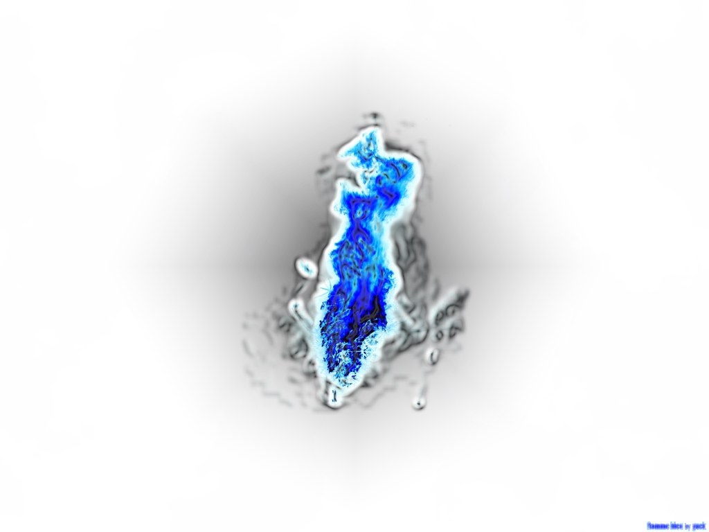 blue abstract shape on white