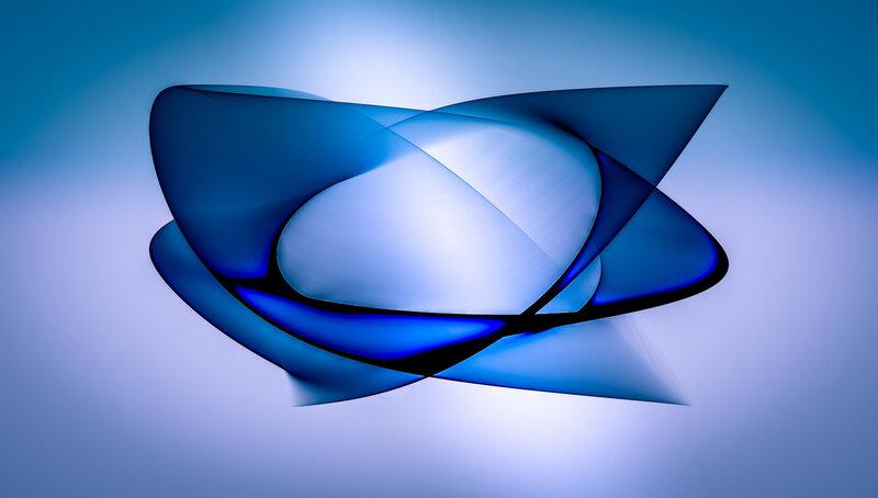 Blue Abstract Shape — Serene