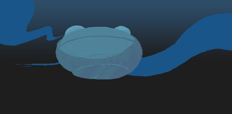 blue abstract shape