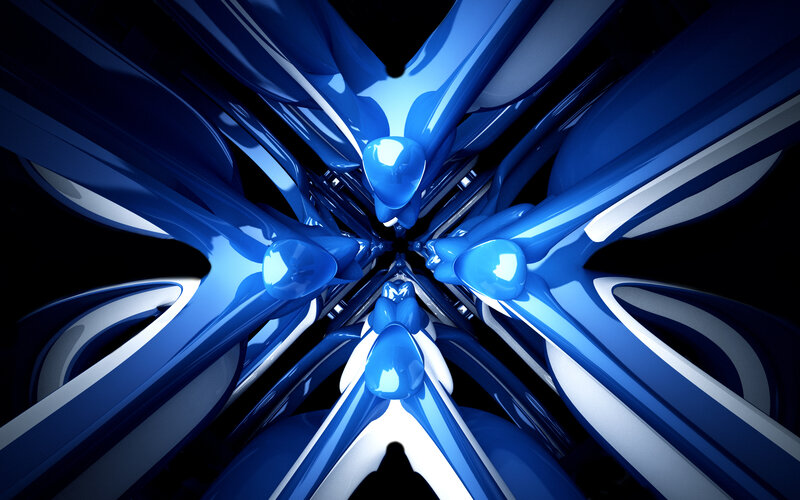 Blue Abstract Shapes — 3d Render