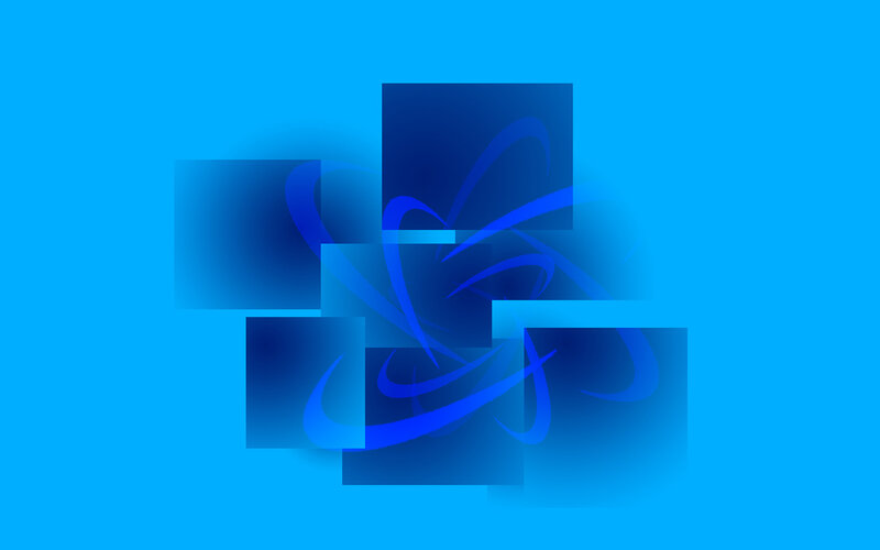 Blue Abstract Shapes — Calm, Squares