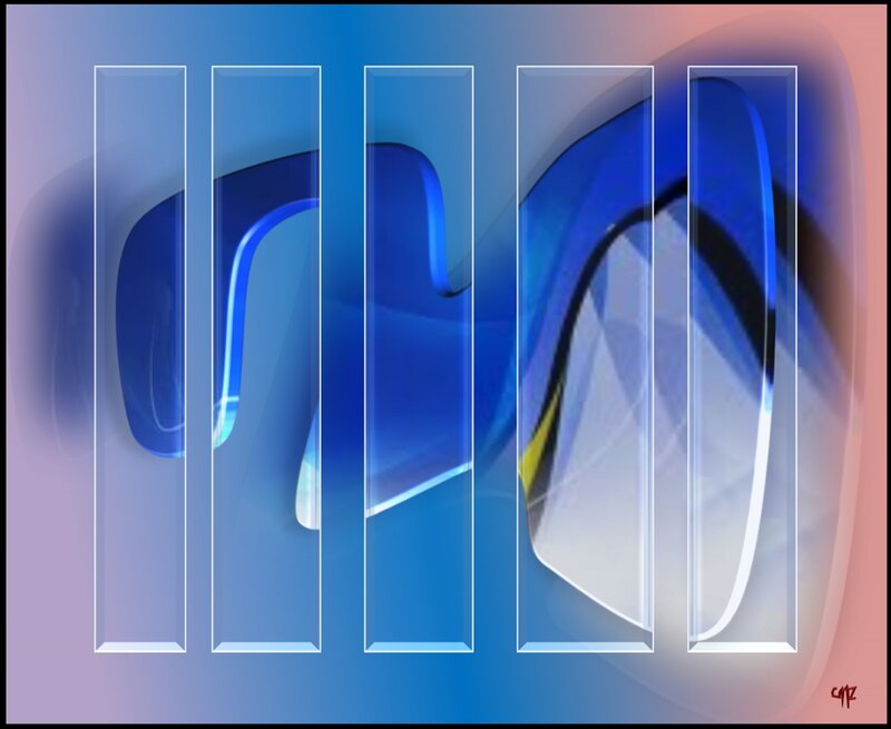 Blue Abstract Shapes — Calm