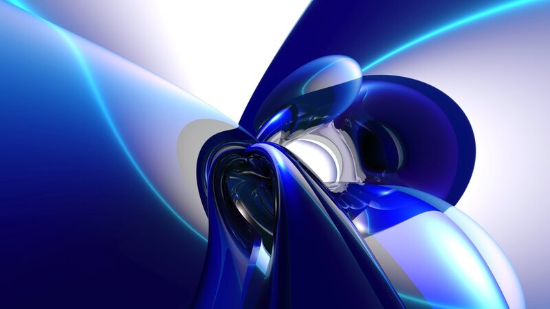 Blue Abstract Shapes — Dynamic, Digital Art