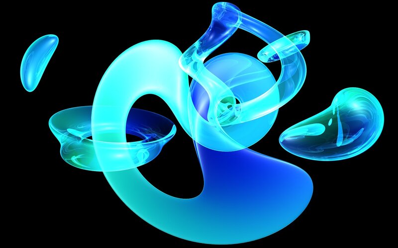 Blue Abstract Shapes — Dynamic