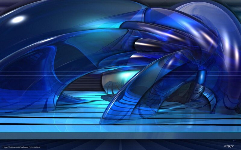Blue Abstract Shapes — Futuristic