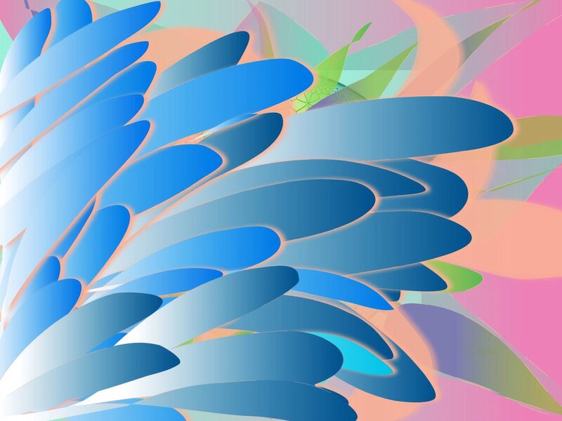 Blue Abstract Shapes — Vibrant