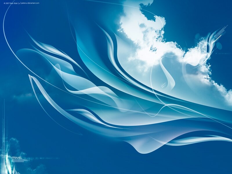 Blue abstract sky with clouds