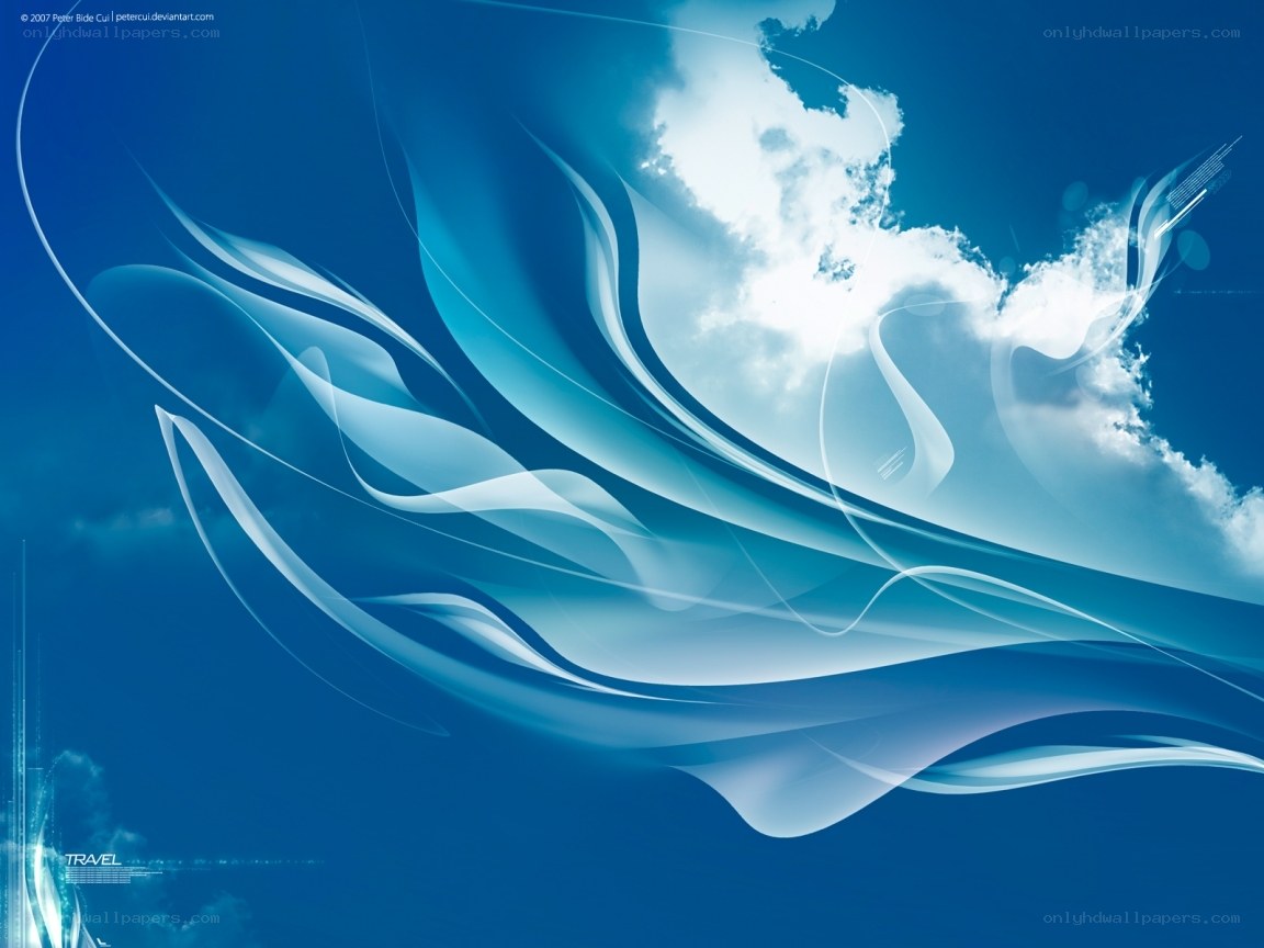 Blue abstract sky with clouds