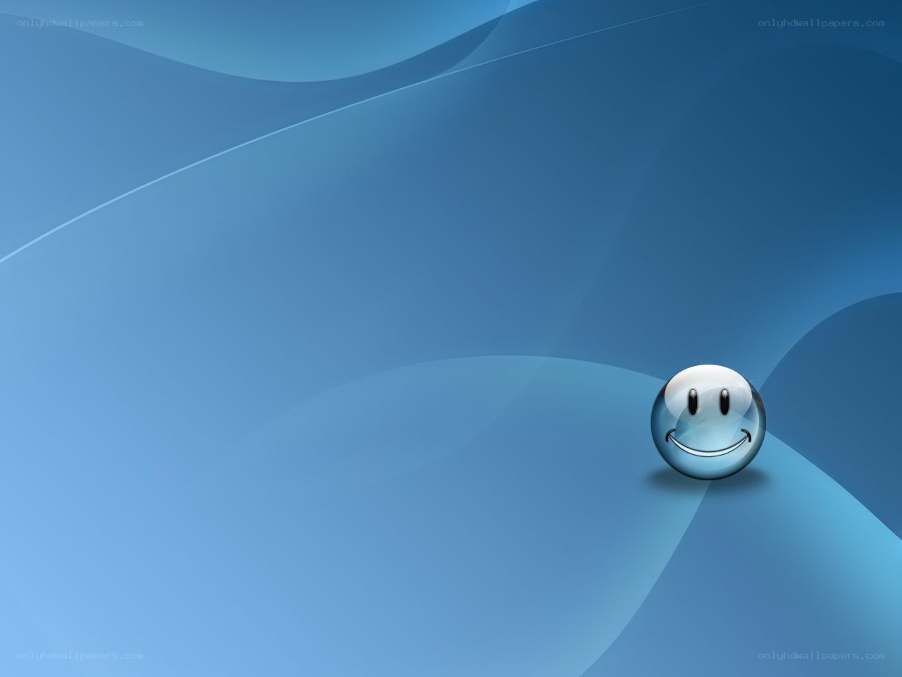 blue abstract smiley background