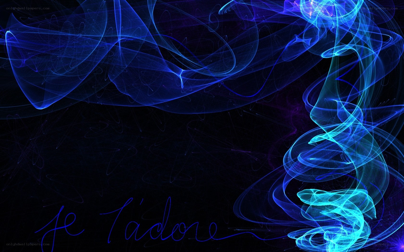 blue abstract smoke design