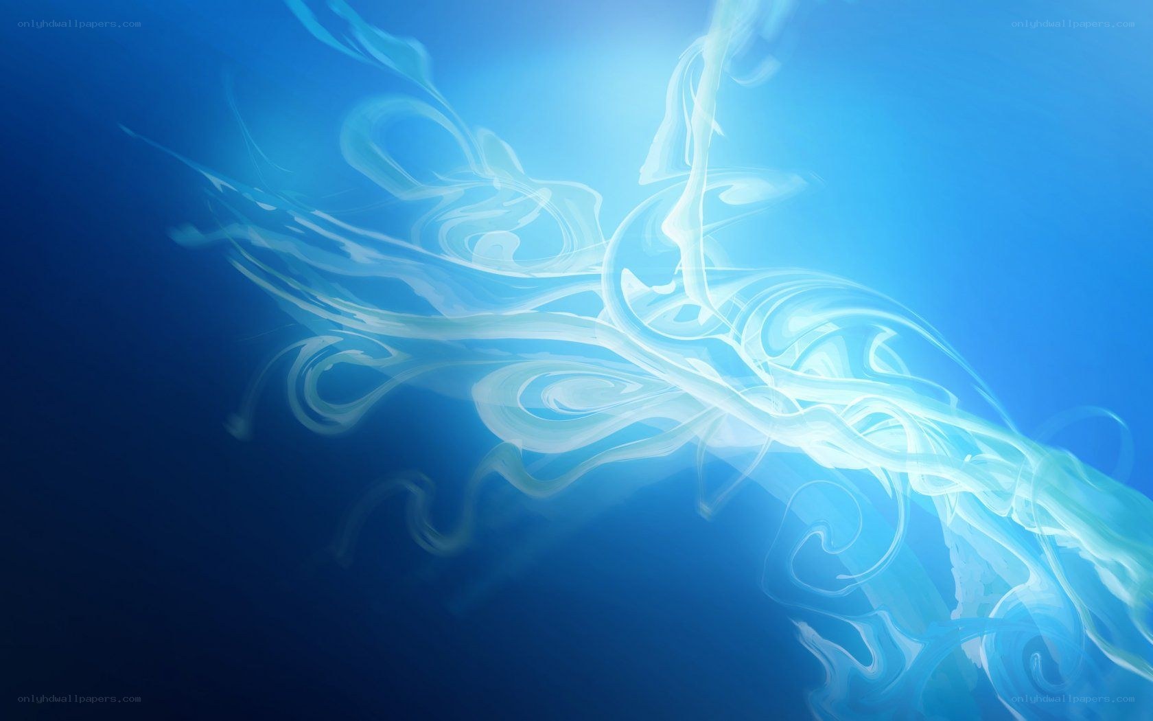 blue abstract smoke swirl