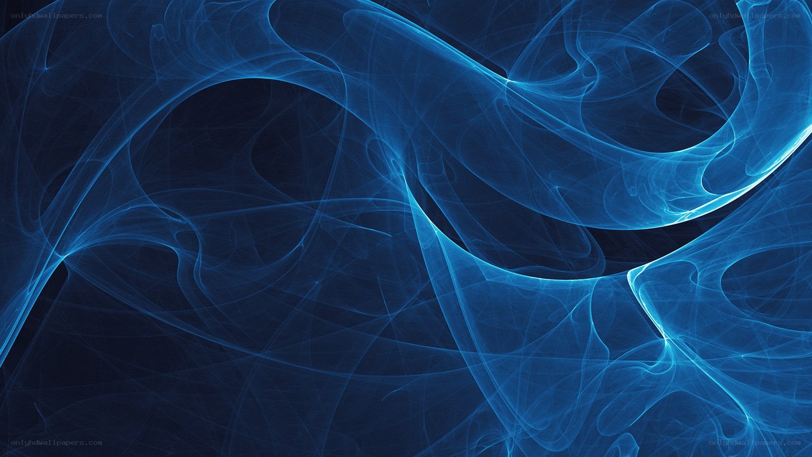 Blue abstract smoke swirls