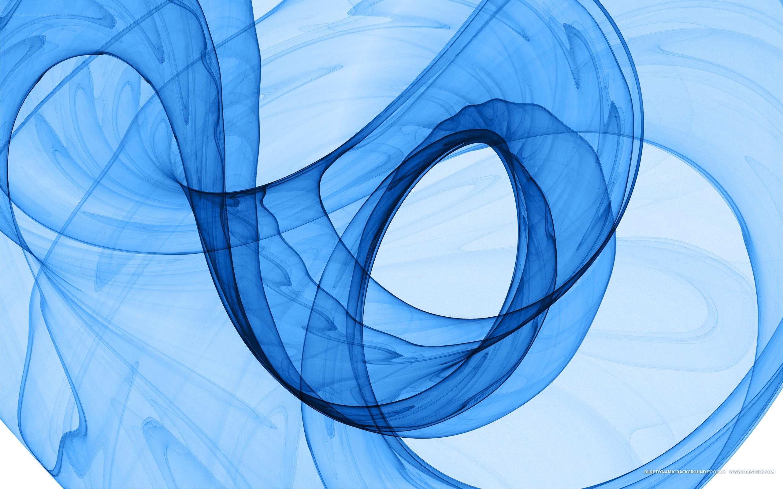Blue abstract smoke swirls