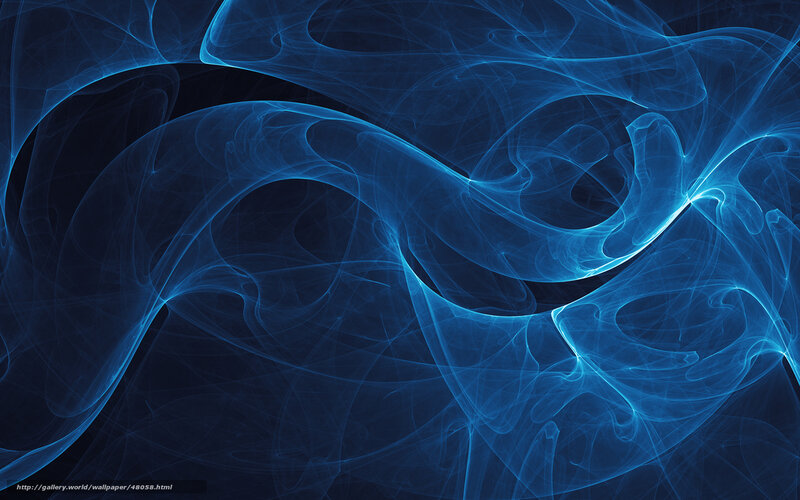 Blue abstract smoke swirls