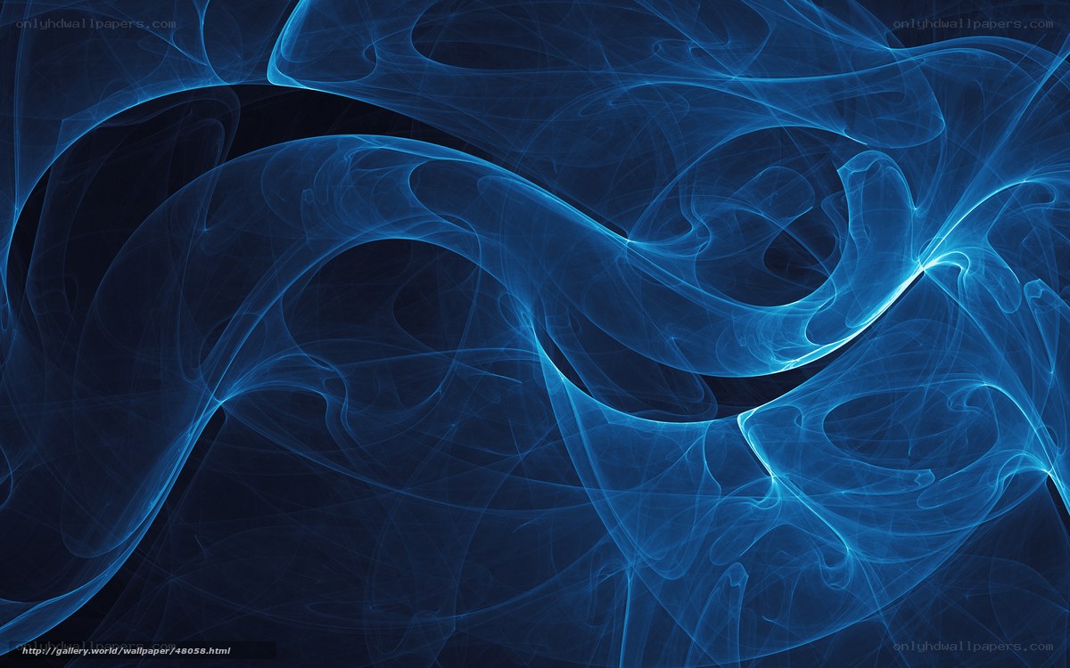 Blue abstract smoke swirls