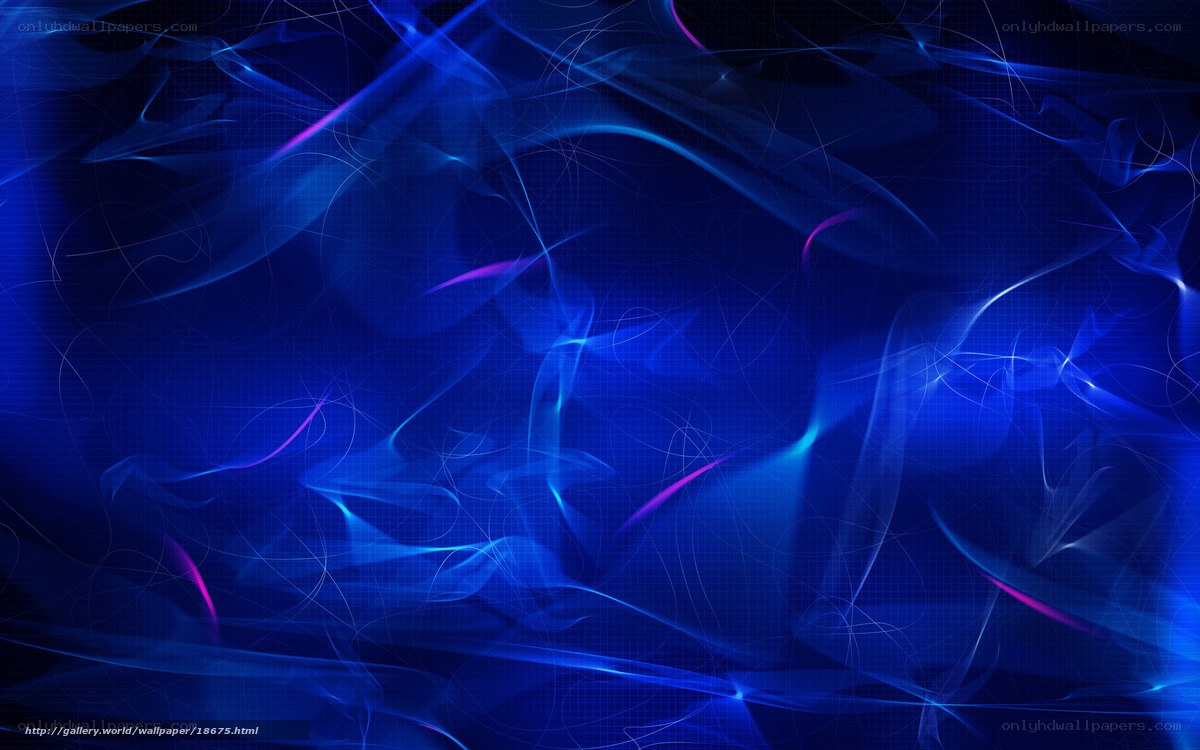 Blue abstract smoke waves