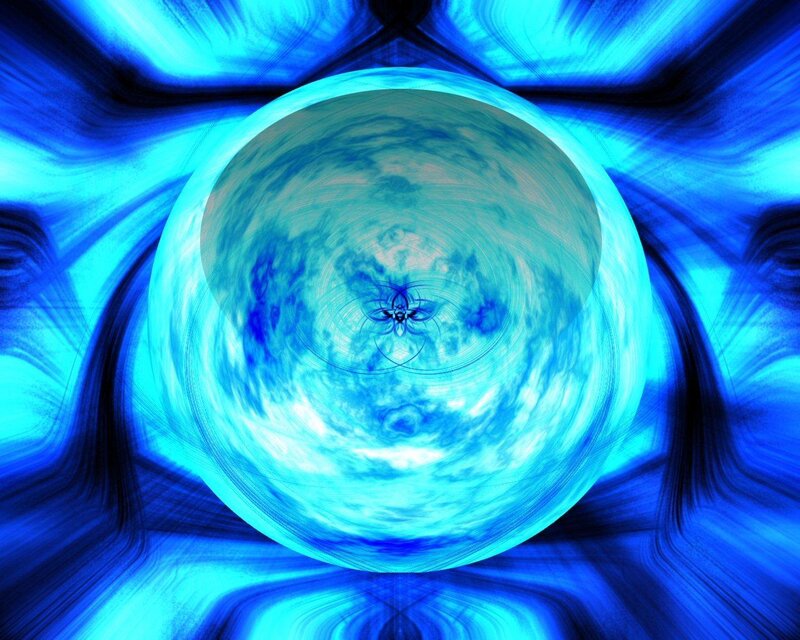 blue abstract sphere