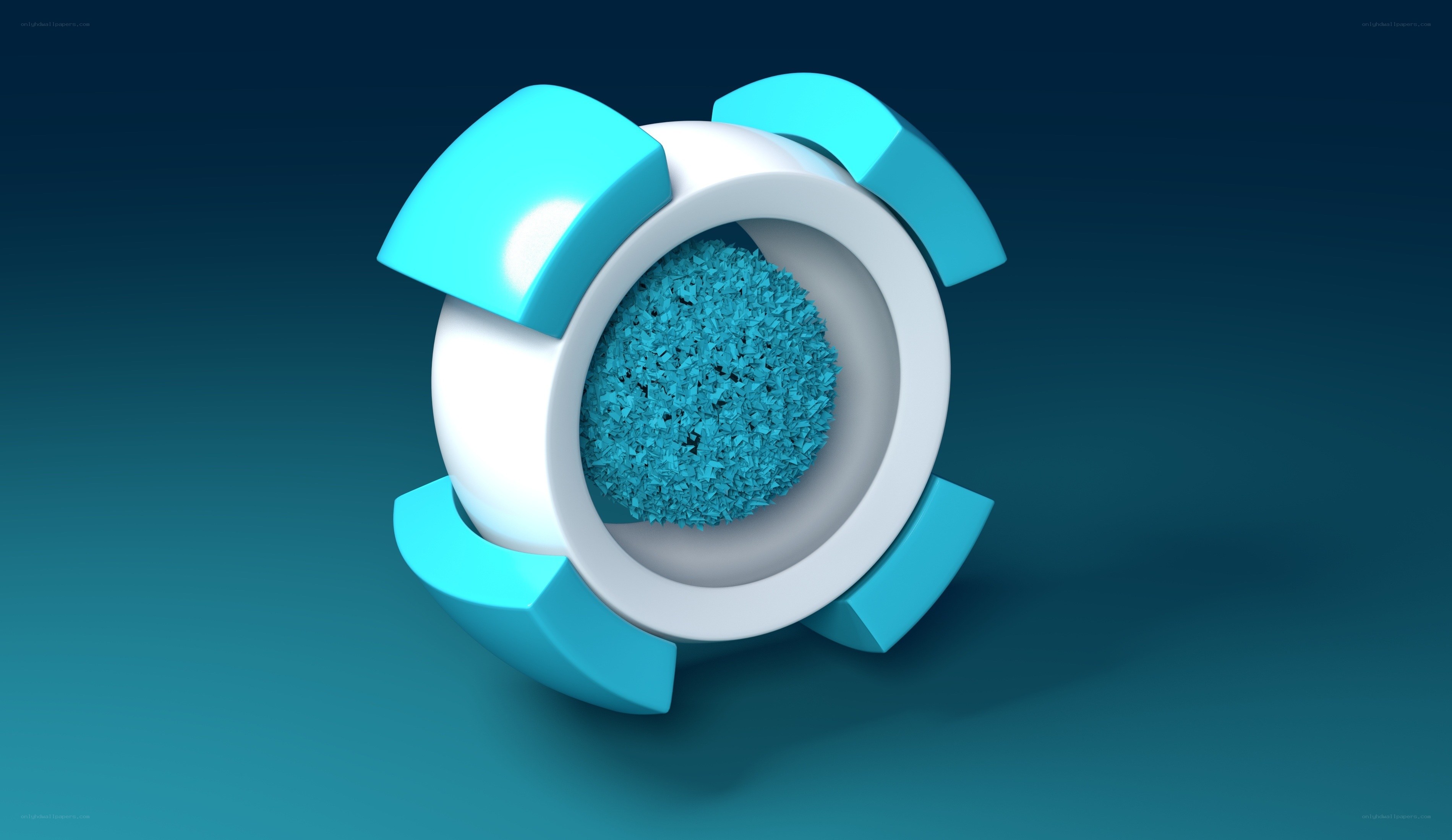 blue abstract sphere design