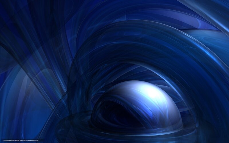 Blue Abstract Sphere — Digital Art