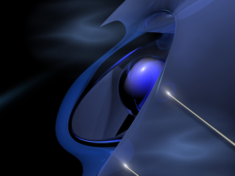 Blue Abstract Sphere — Dramatic, 3d Render