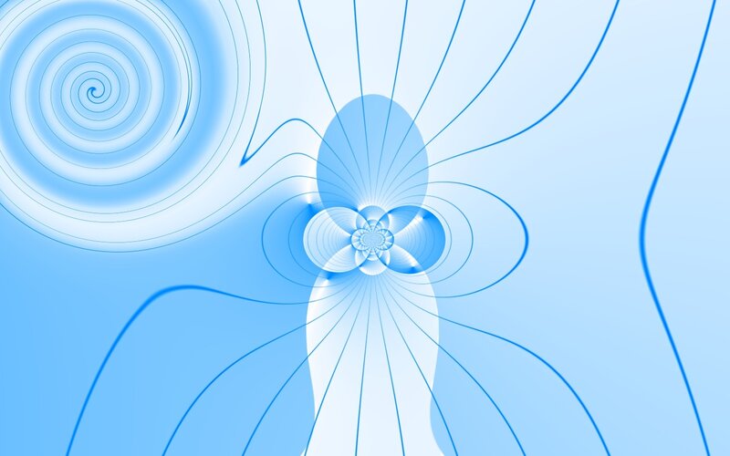 blue abstract spiral pattern