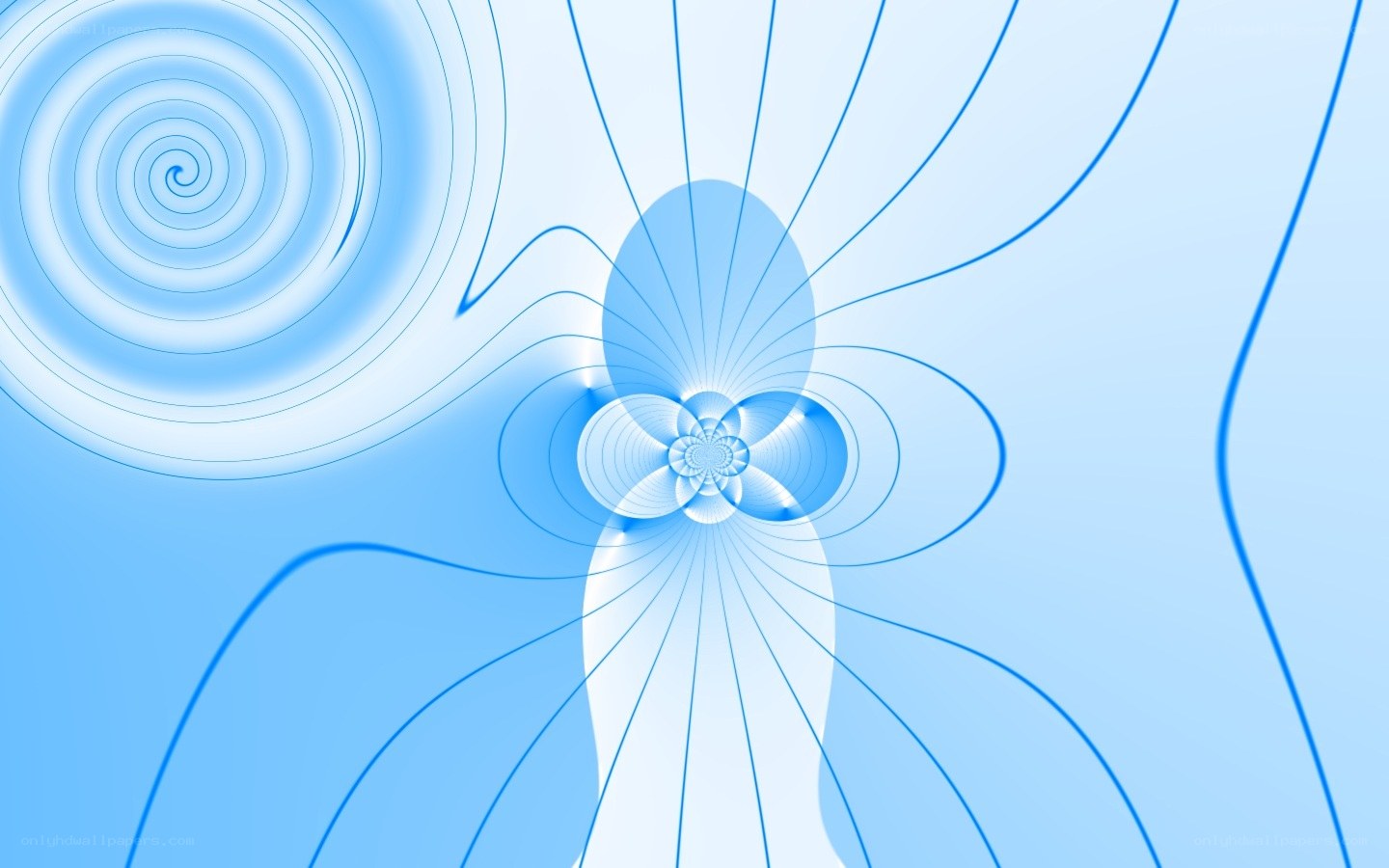 blue abstract spiral pattern