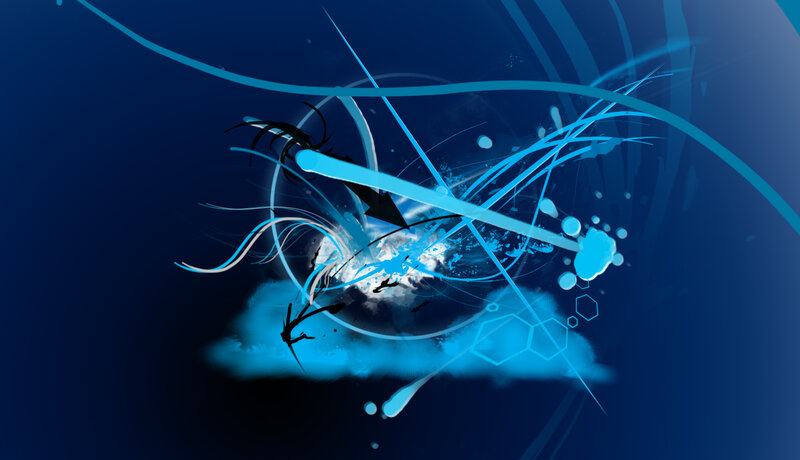 Blue Abstract Splatter