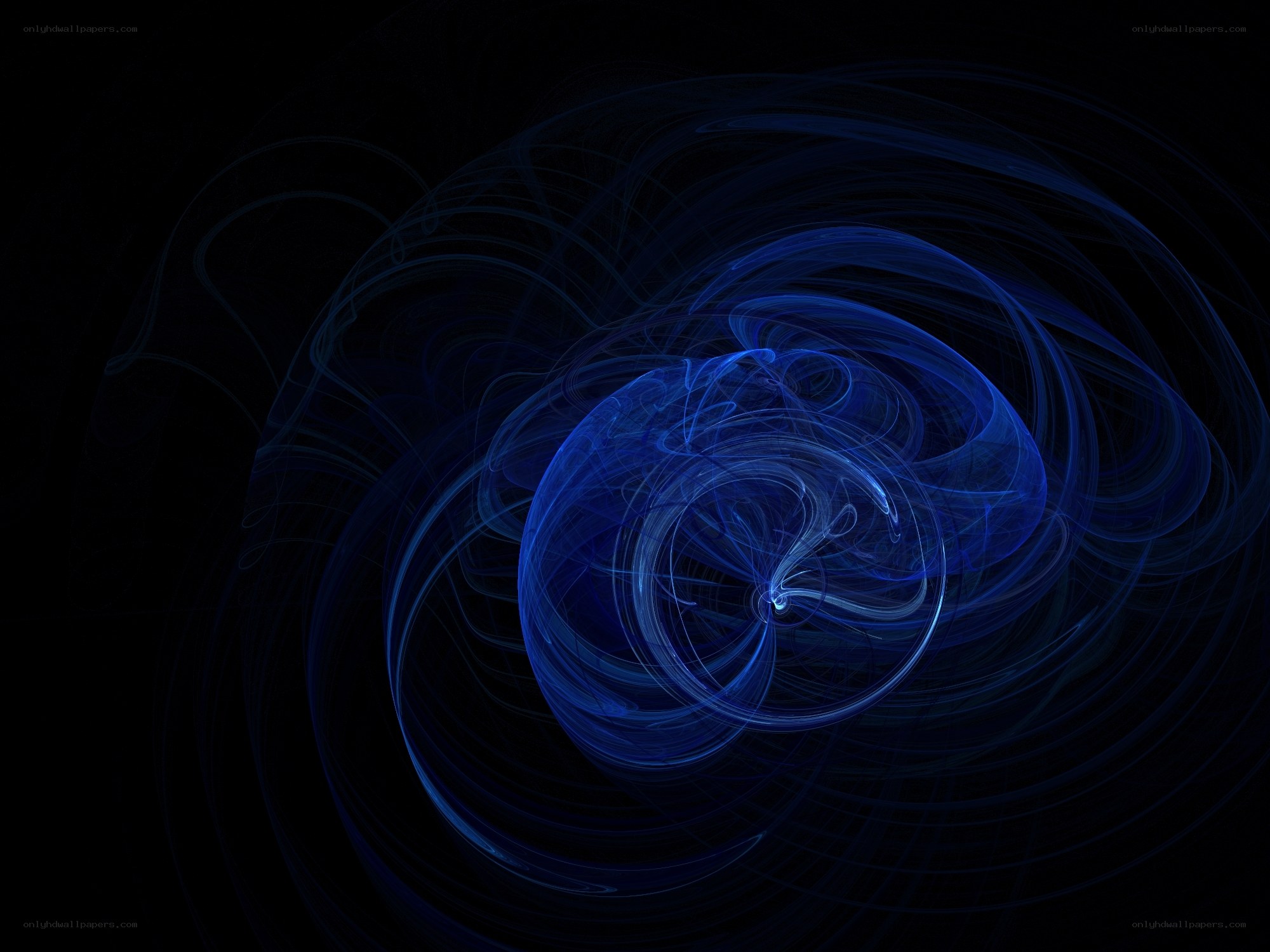 Blue abstract swirl