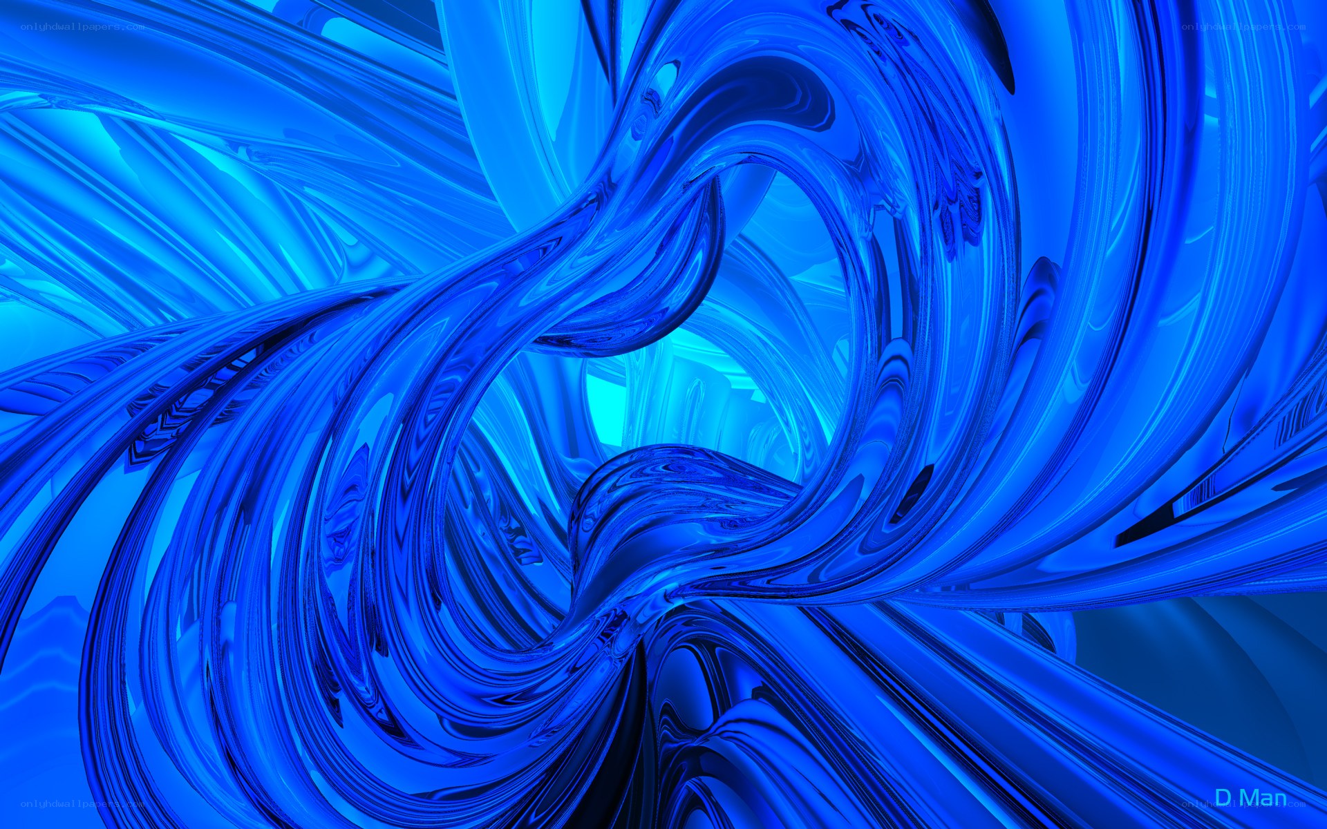 blue abstract swirl