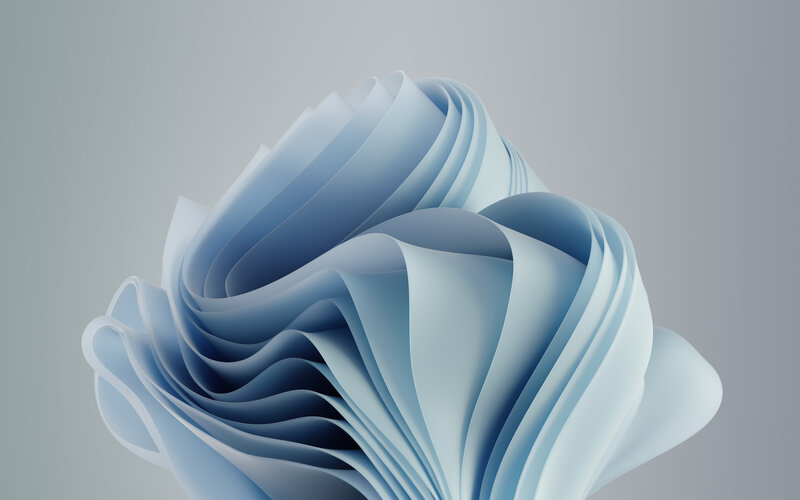 Blue Abstract Swirl — Calm, 3d Render