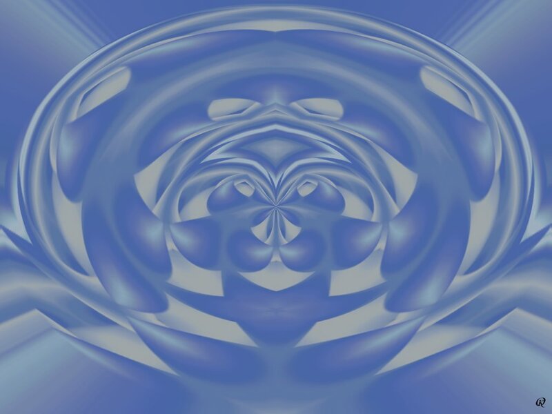 Blue Abstract Swirl — Calm