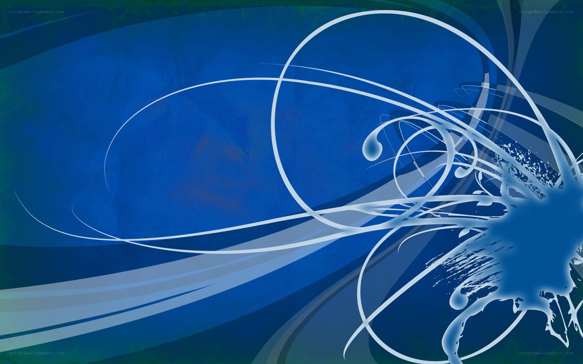 blue abstract swirl design